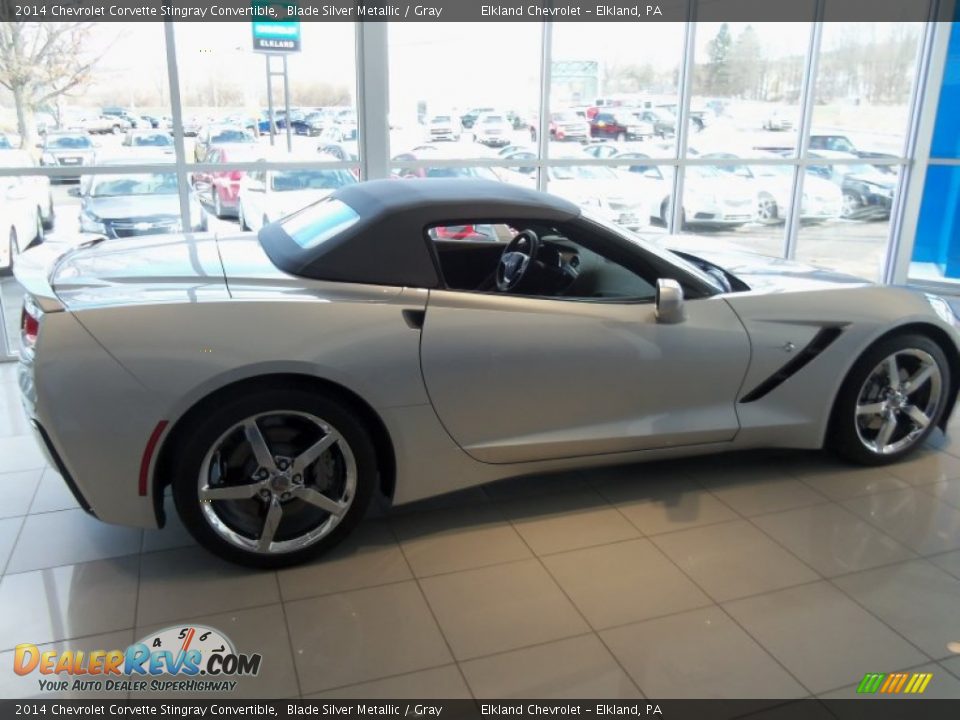2014 Chevrolet Corvette Stingray Convertible Blade Silver Metallic / Gray Photo #10