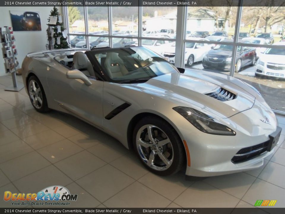 2014 Chevrolet Corvette Stingray Convertible Blade Silver Metallic / Gray Photo #15