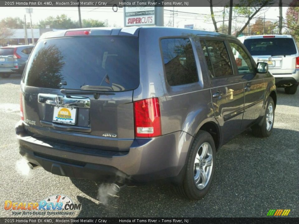 2015 Honda Pilot EX 4WD Modern Steel Metallic / Gray Photo #2