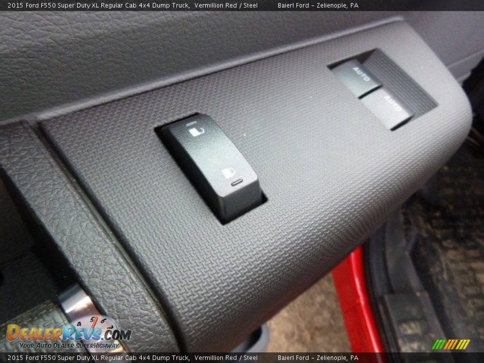 2015 Ford F550 Super Duty XL Regular Cab 4x4 Dump Truck Vermillion Red / Steel Photo #13