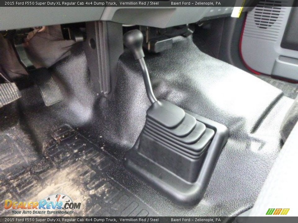 2015 Ford F550 Super Duty XL Regular Cab 4x4 Dump Truck Vermillion Red / Steel Photo #14