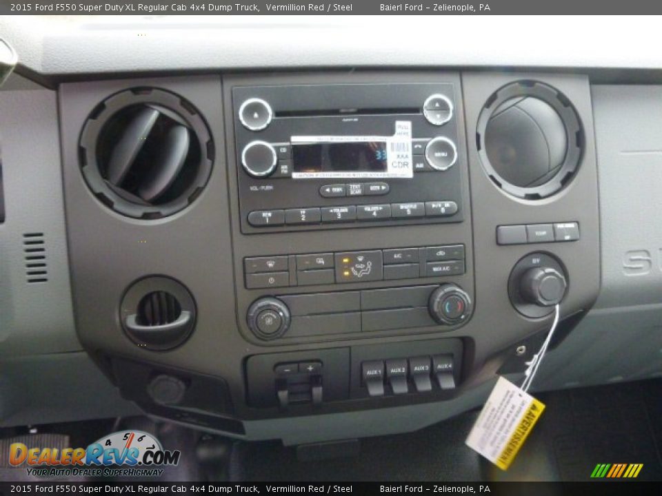 2015 Ford F550 Super Duty XL Regular Cab 4x4 Dump Truck Vermillion Red / Steel Photo #16