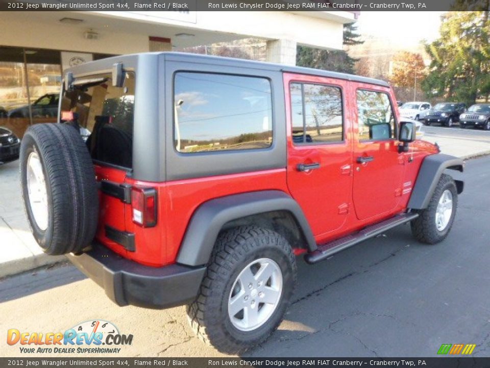 2012 Jeep Wrangler Unlimited Sport 4x4 Flame Red / Black Photo #8