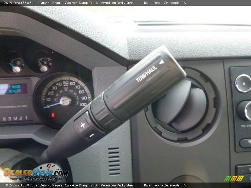 2015 Ford F550 Super Duty XL Regular Cab 4x4 Dump Truck Vermillion Red / Steel Photo #17