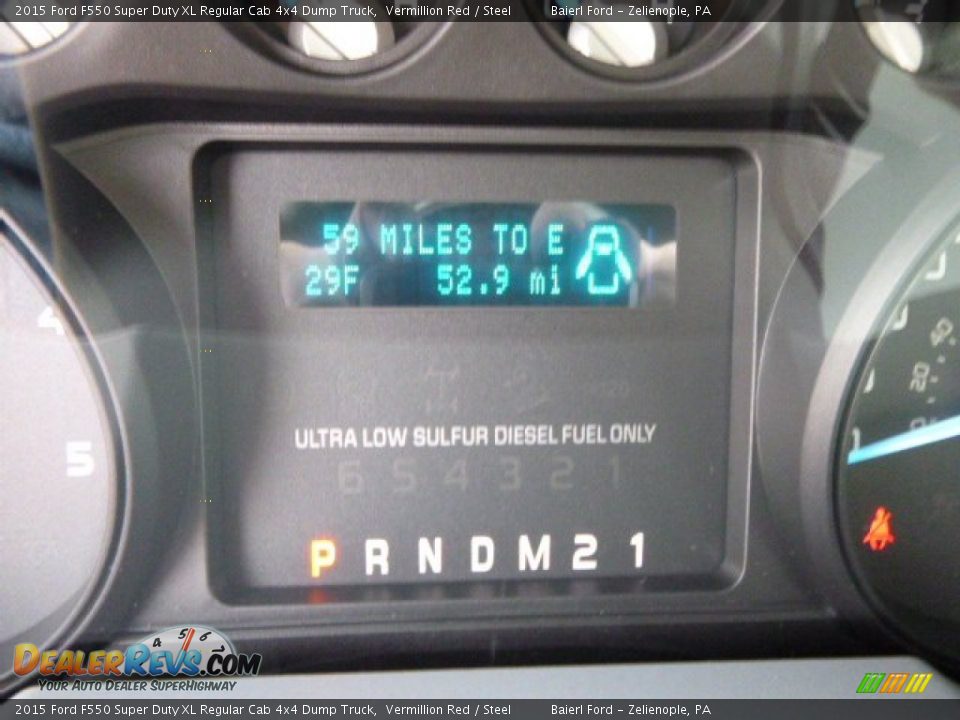 2015 Ford F550 Super Duty XL Regular Cab 4x4 Dump Truck Vermillion Red / Steel Photo #19