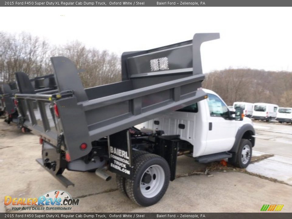 2015 Ford F450 Super Duty XL Regular Cab Dump Truck Oxford White / Steel Photo #6
