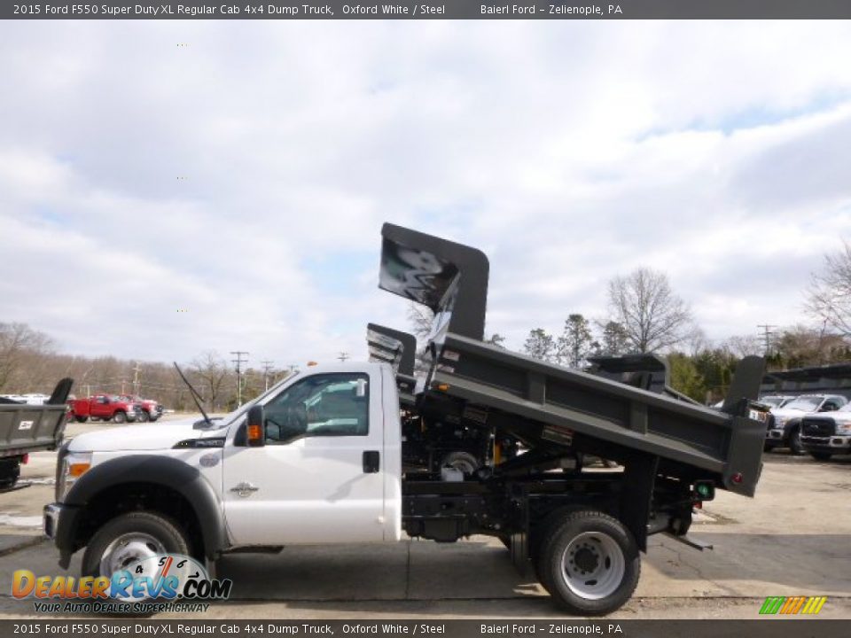 2015 Ford F550 Super Duty XL Regular Cab 4x4 Dump Truck Oxford White / Steel Photo #1