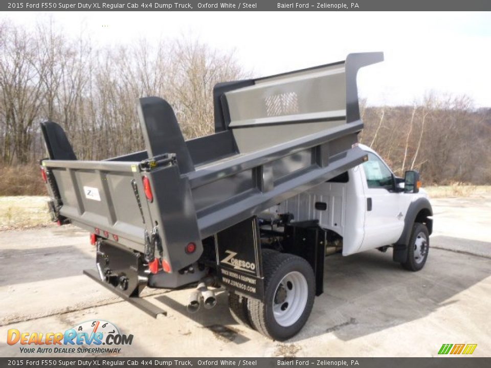 2015 Ford F550 Super Duty XL Regular Cab 4x4 Dump Truck Oxford White / Steel Photo #6
