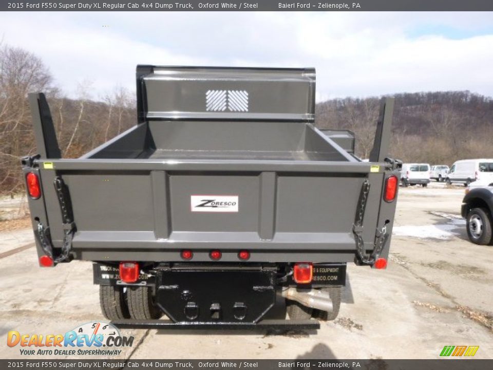 2015 Ford F550 Super Duty XL Regular Cab 4x4 Dump Truck Oxford White / Steel Photo #7