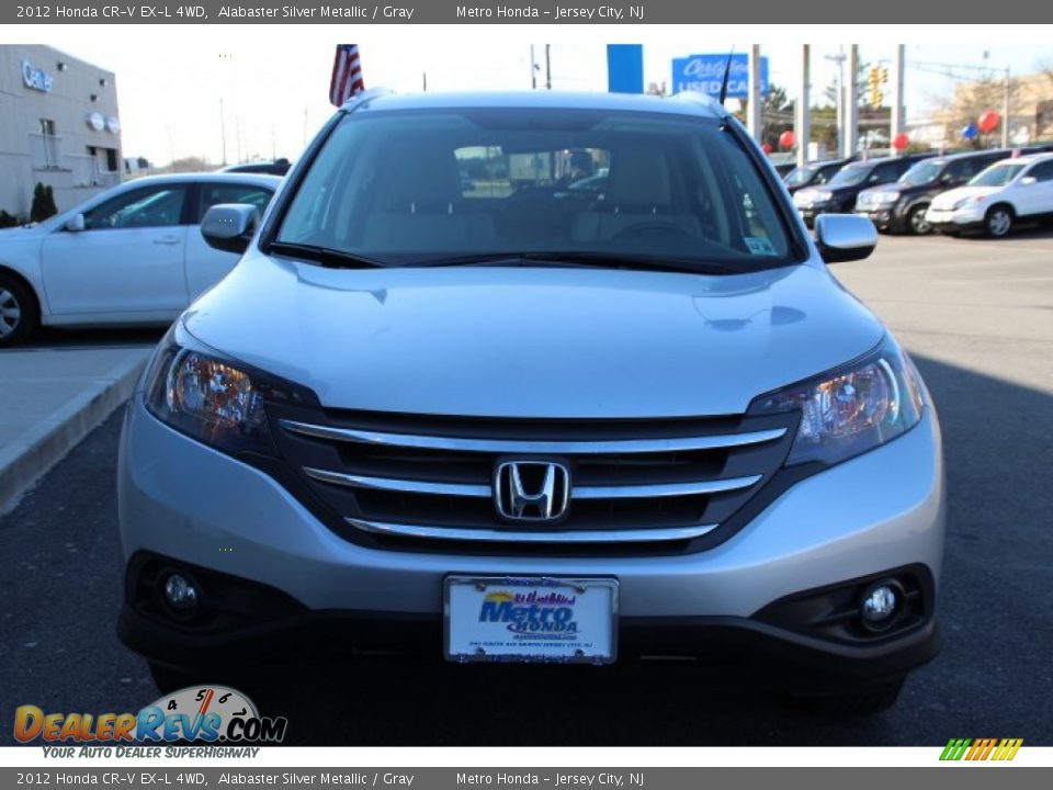 2012 Honda CR-V EX-L 4WD Alabaster Silver Metallic / Gray Photo #2