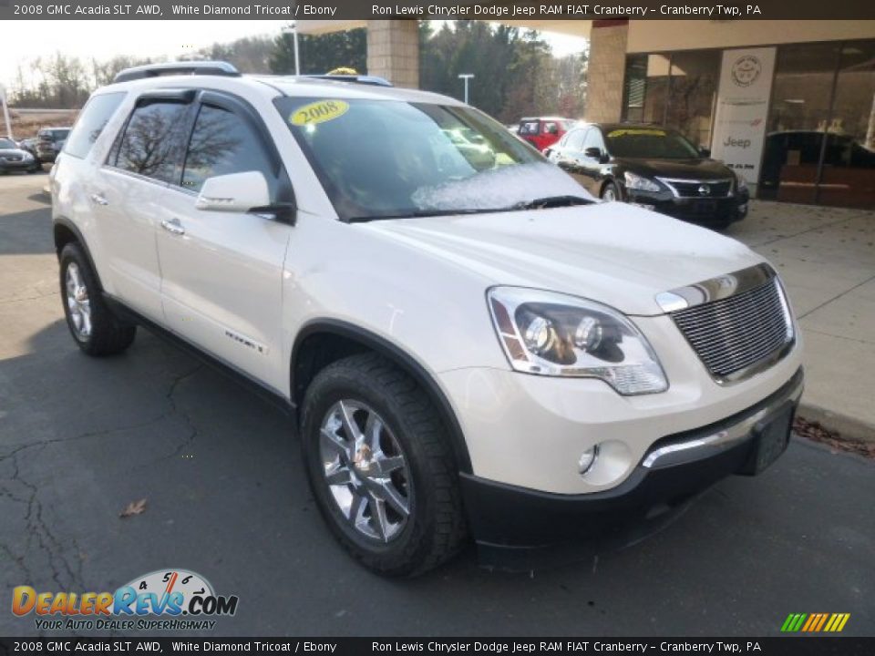 2008 GMC Acadia SLT AWD White Diamond Tricoat / Ebony Photo #2