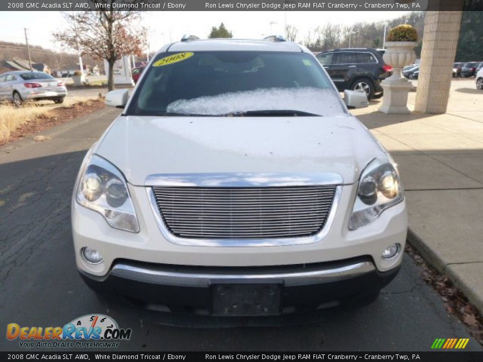2008 GMC Acadia SLT AWD White Diamond Tricoat / Ebony Photo #3