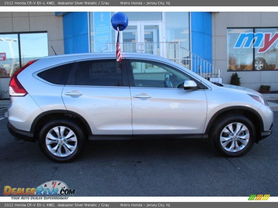 2012 Honda CR-V EX-L 4WD Alabaster Silver Metallic / Gray Photo #4