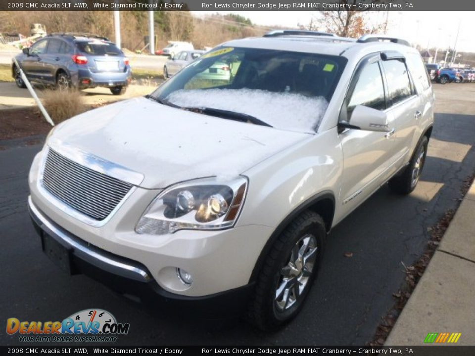 2008 GMC Acadia SLT AWD White Diamond Tricoat / Ebony Photo #4