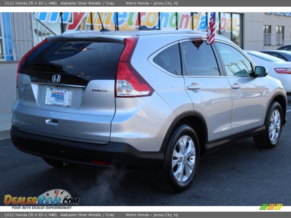 2012 Honda CR-V EX-L 4WD Alabaster Silver Metallic / Gray Photo #5