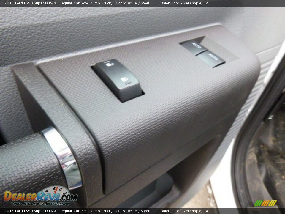 2015 Ford F550 Super Duty XL Regular Cab 4x4 Dump Truck Oxford White / Steel Photo #13