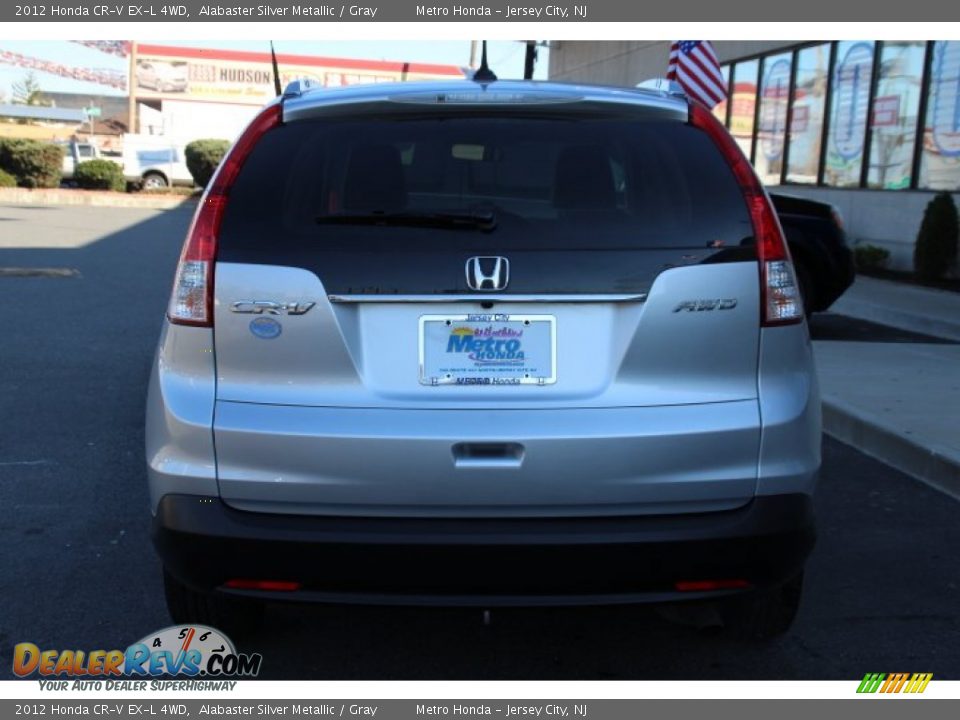 2012 Honda CR-V EX-L 4WD Alabaster Silver Metallic / Gray Photo #6