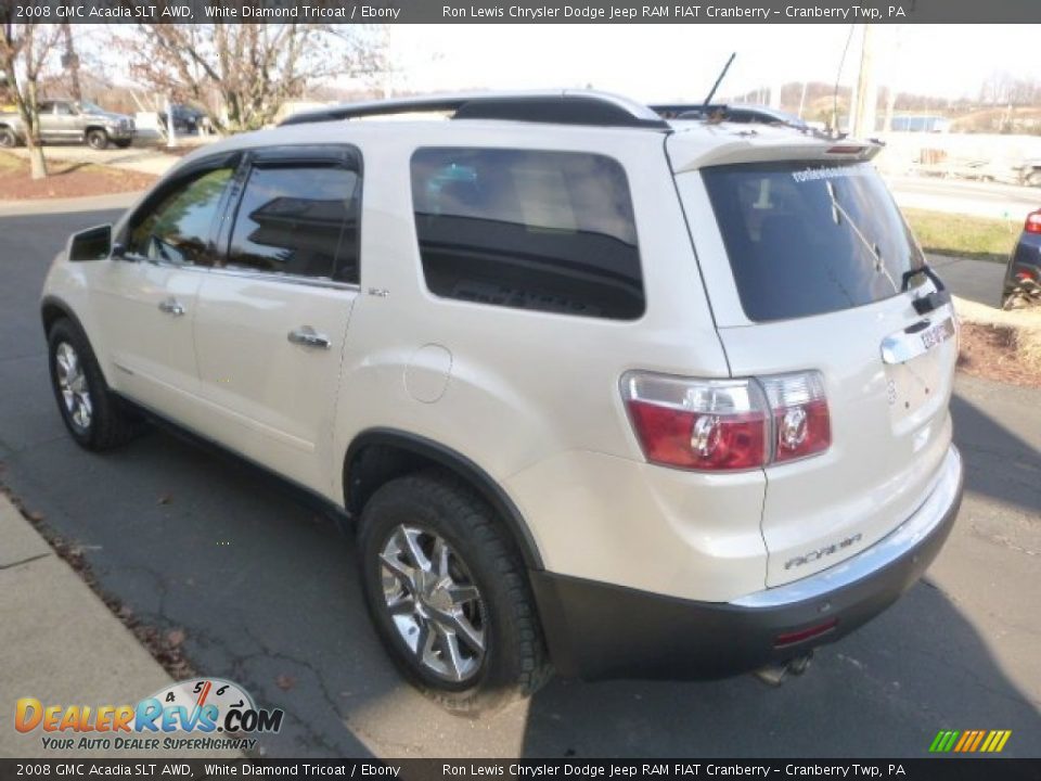 2008 GMC Acadia SLT AWD White Diamond Tricoat / Ebony Photo #6