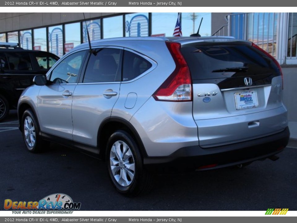 2012 Honda CR-V EX-L 4WD Alabaster Silver Metallic / Gray Photo #7
