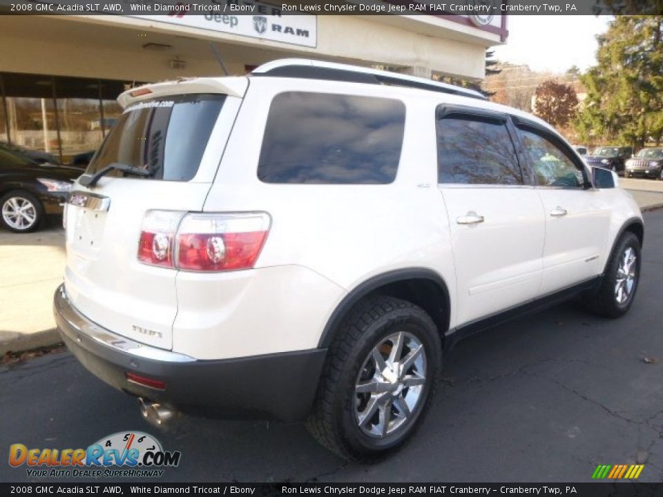 2008 GMC Acadia SLT AWD White Diamond Tricoat / Ebony Photo #8
