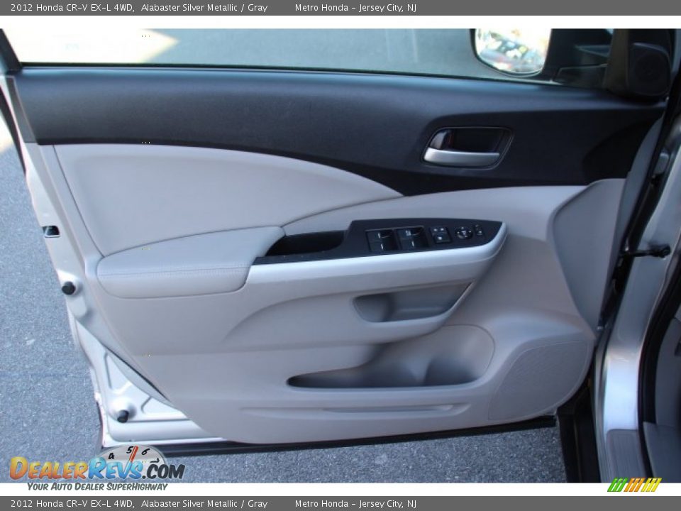 2012 Honda CR-V EX-L 4WD Alabaster Silver Metallic / Gray Photo #9