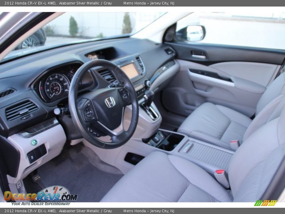 2012 Honda CR-V EX-L 4WD Alabaster Silver Metallic / Gray Photo #11