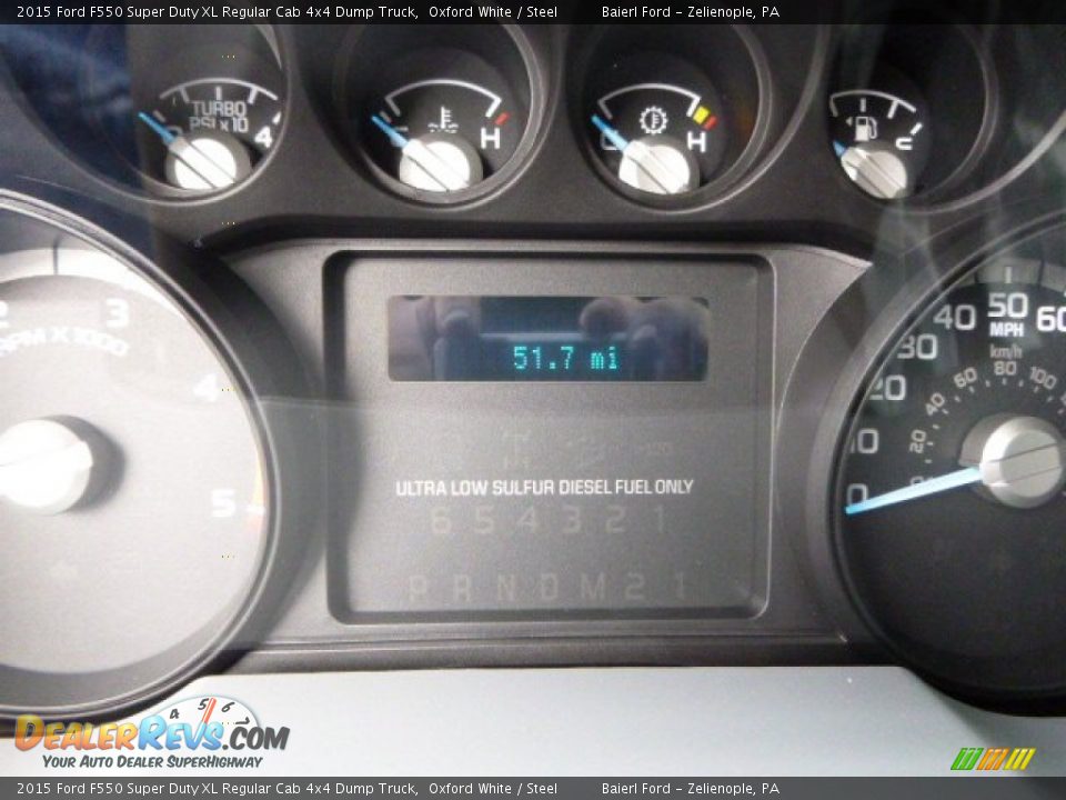 2015 Ford F550 Super Duty XL Regular Cab 4x4 Dump Truck Oxford White / Steel Photo #19
