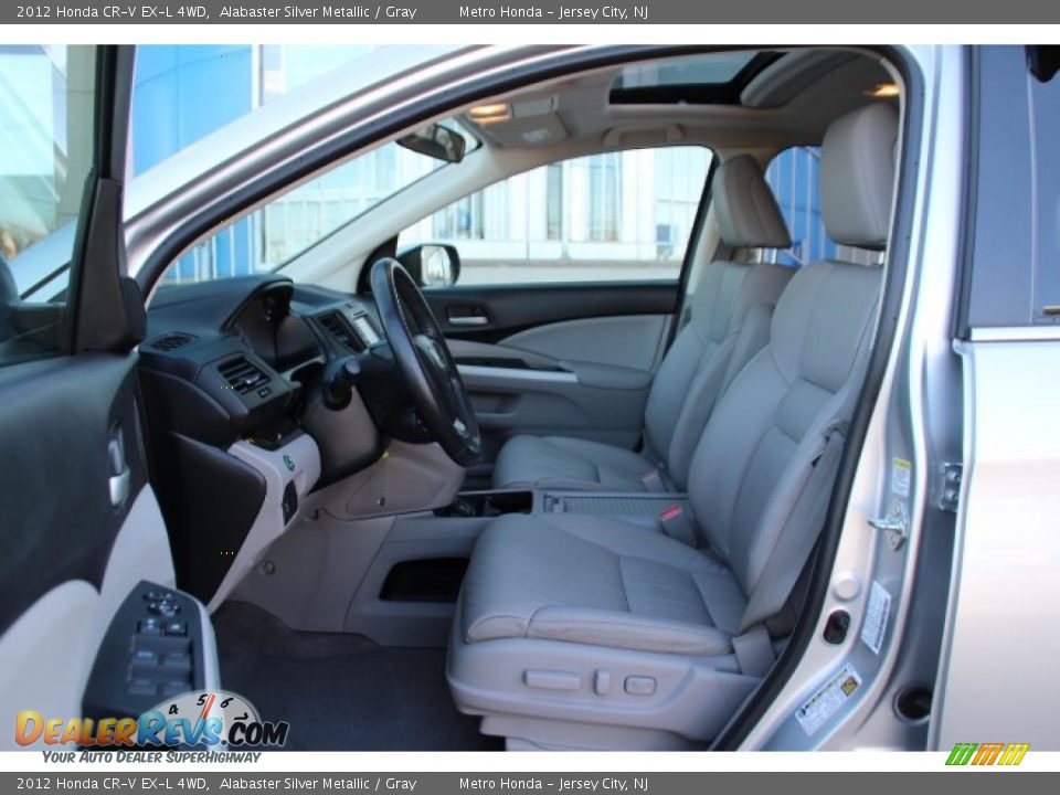 2012 Honda CR-V EX-L 4WD Alabaster Silver Metallic / Gray Photo #12