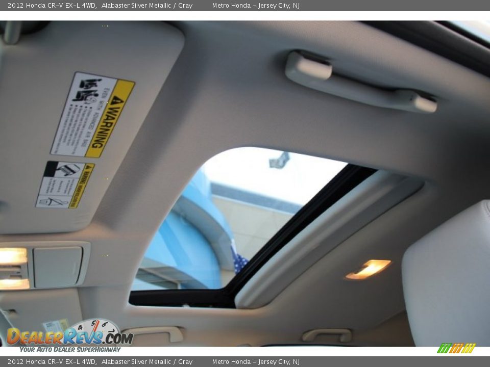 2012 Honda CR-V EX-L 4WD Alabaster Silver Metallic / Gray Photo #13