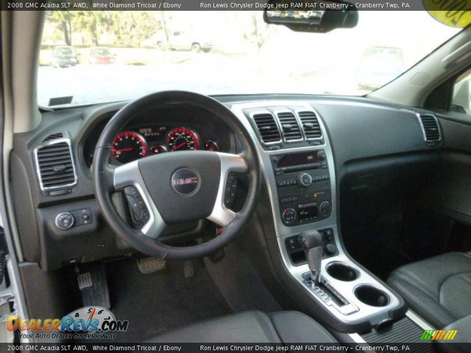 2008 GMC Acadia SLT AWD White Diamond Tricoat / Ebony Photo #13