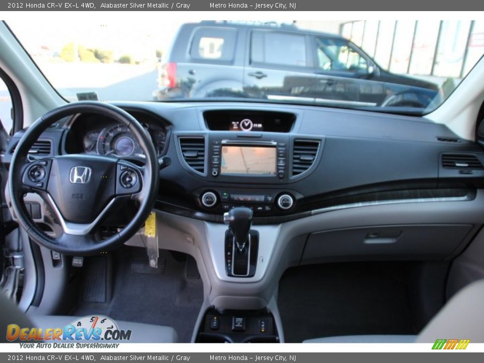 2012 Honda CR-V EX-L 4WD Alabaster Silver Metallic / Gray Photo #14