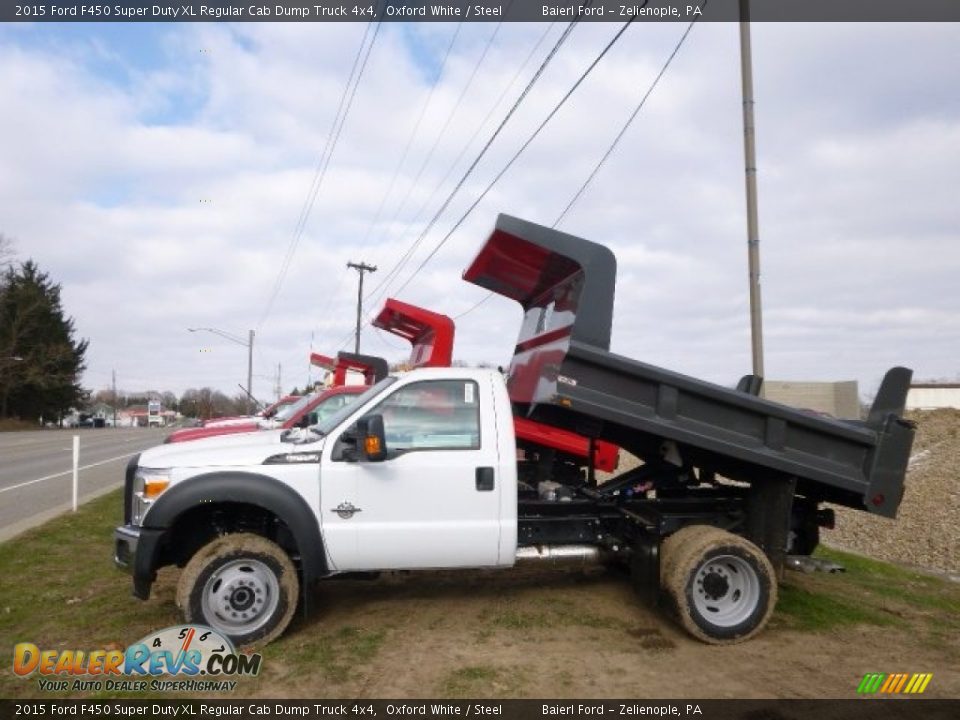 2015 Ford F450 Super Duty XL Regular Cab Dump Truck 4x4 Oxford White / Steel Photo #1