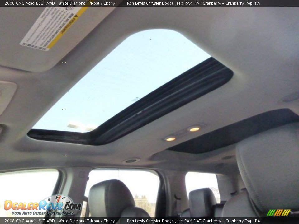 2008 GMC Acadia SLT AWD White Diamond Tricoat / Ebony Photo #14