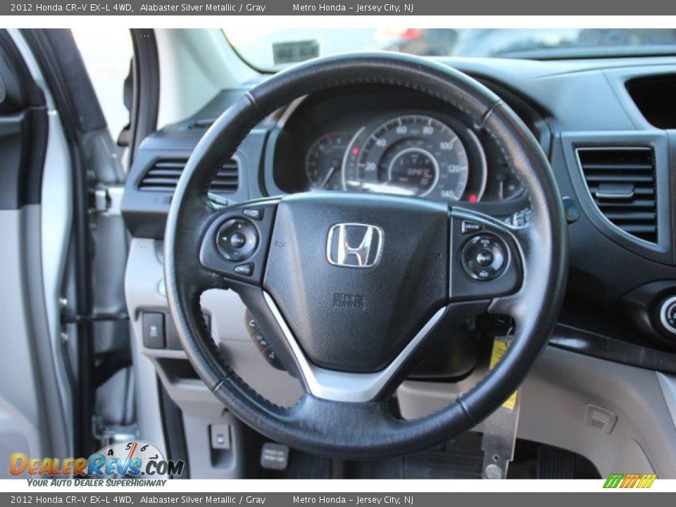 2012 Honda CR-V EX-L 4WD Alabaster Silver Metallic / Gray Photo #17