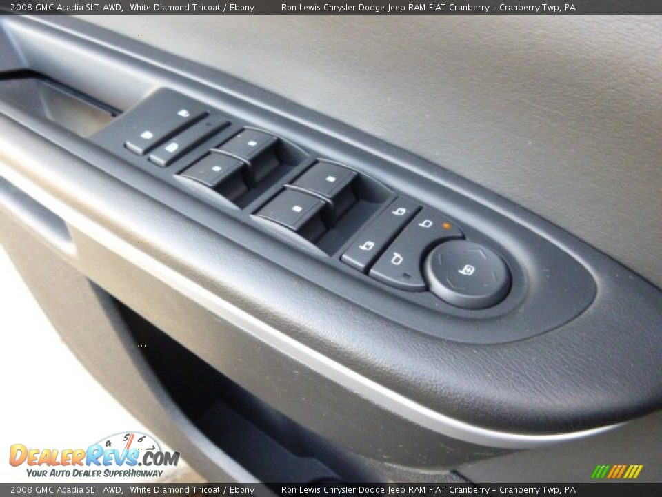 2008 GMC Acadia SLT AWD White Diamond Tricoat / Ebony Photo #17