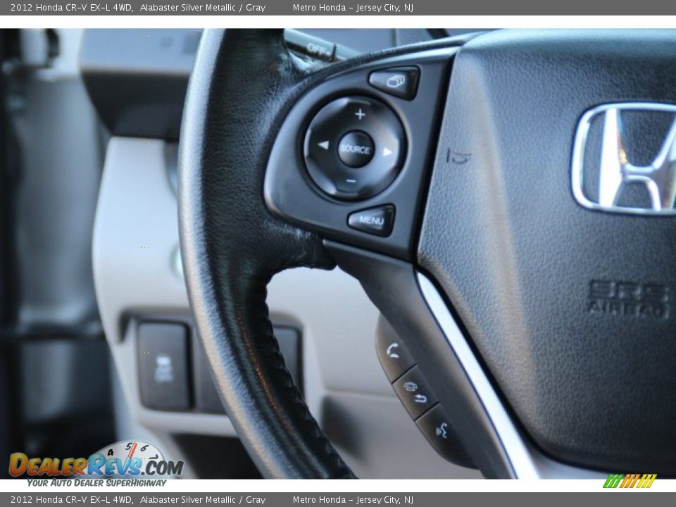 2012 Honda CR-V EX-L 4WD Alabaster Silver Metallic / Gray Photo #18