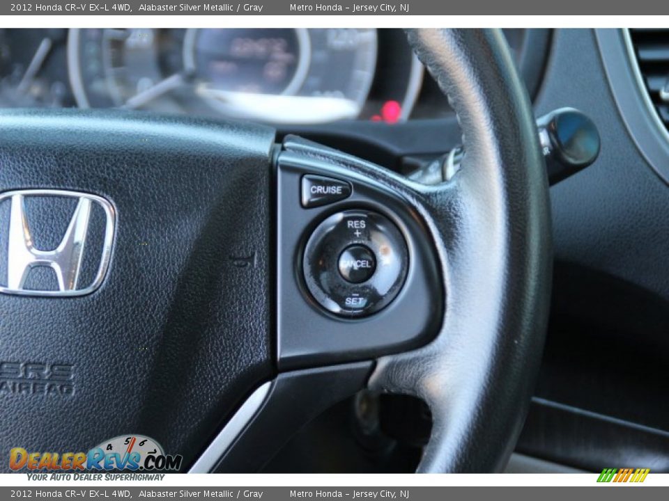 2012 Honda CR-V EX-L 4WD Alabaster Silver Metallic / Gray Photo #19