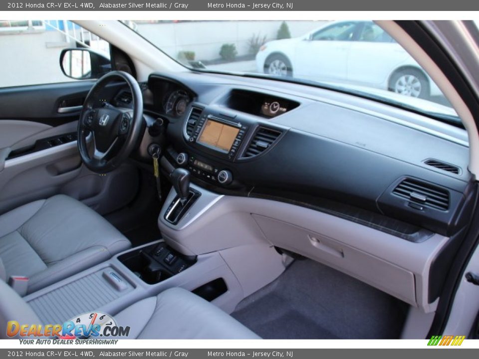 2012 Honda CR-V EX-L 4WD Alabaster Silver Metallic / Gray Photo #27