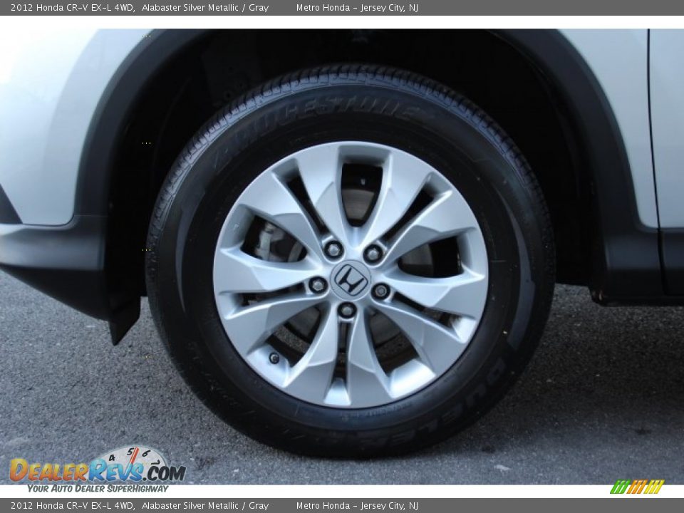 2012 Honda CR-V EX-L 4WD Alabaster Silver Metallic / Gray Photo #31