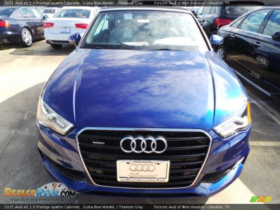 2015 Audi A3 2.0 Prestige quattro Cabriolet Scuba Blue Metallic / Titanium Gray Photo #2