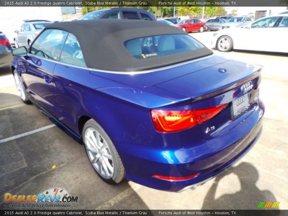 2015 Audi A3 2.0 Prestige quattro Cabriolet Scuba Blue Metallic / Titanium Gray Photo #4