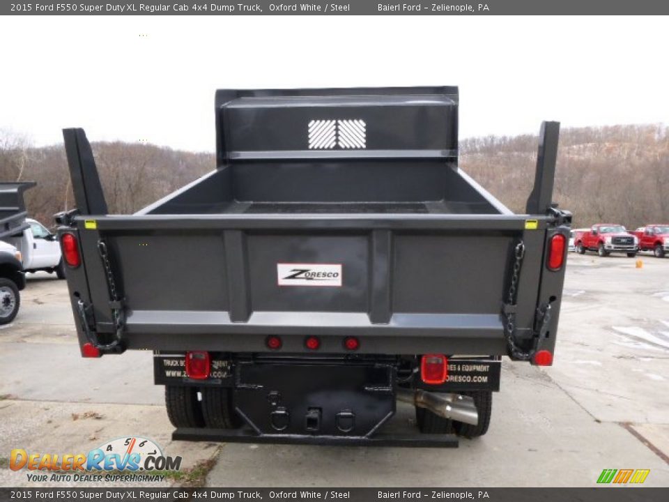 2015 Ford F550 Super Duty XL Regular Cab 4x4 Dump Truck Oxford White / Steel Photo #7