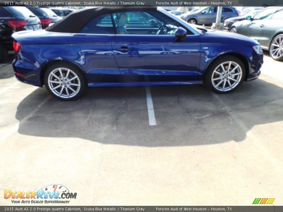 2015 Audi A3 2.0 Prestige quattro Cabriolet Scuba Blue Metallic / Titanium Gray Photo #7