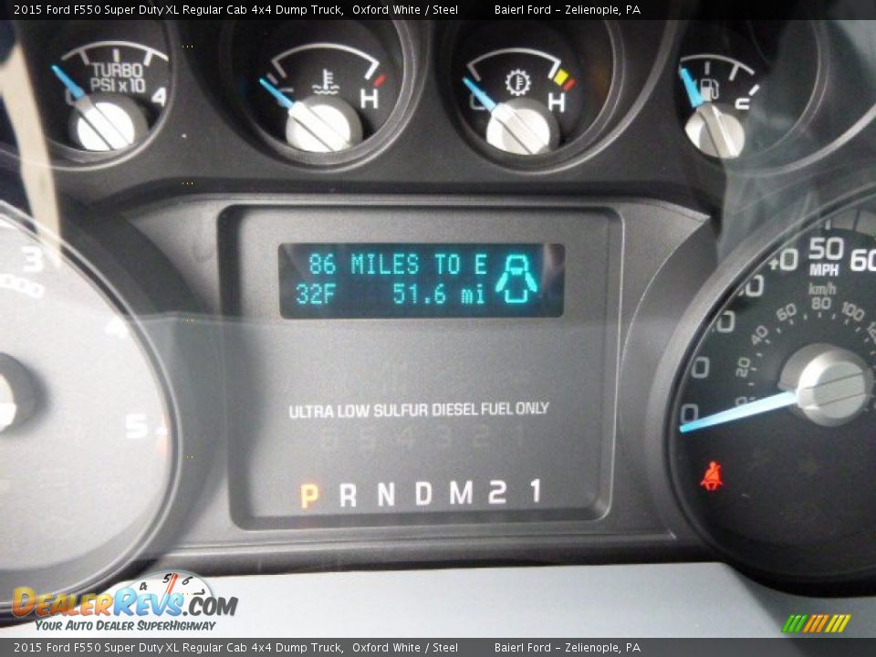 2015 Ford F550 Super Duty XL Regular Cab 4x4 Dump Truck Oxford White / Steel Photo #19