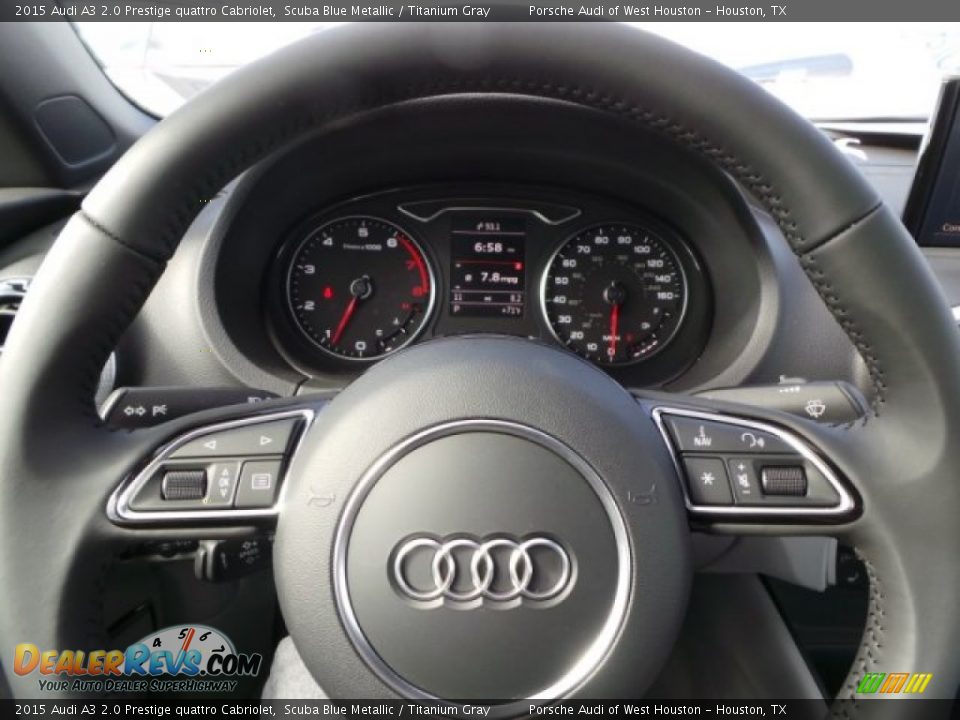 2015 Audi A3 2.0 Prestige quattro Cabriolet Scuba Blue Metallic / Titanium Gray Photo #19