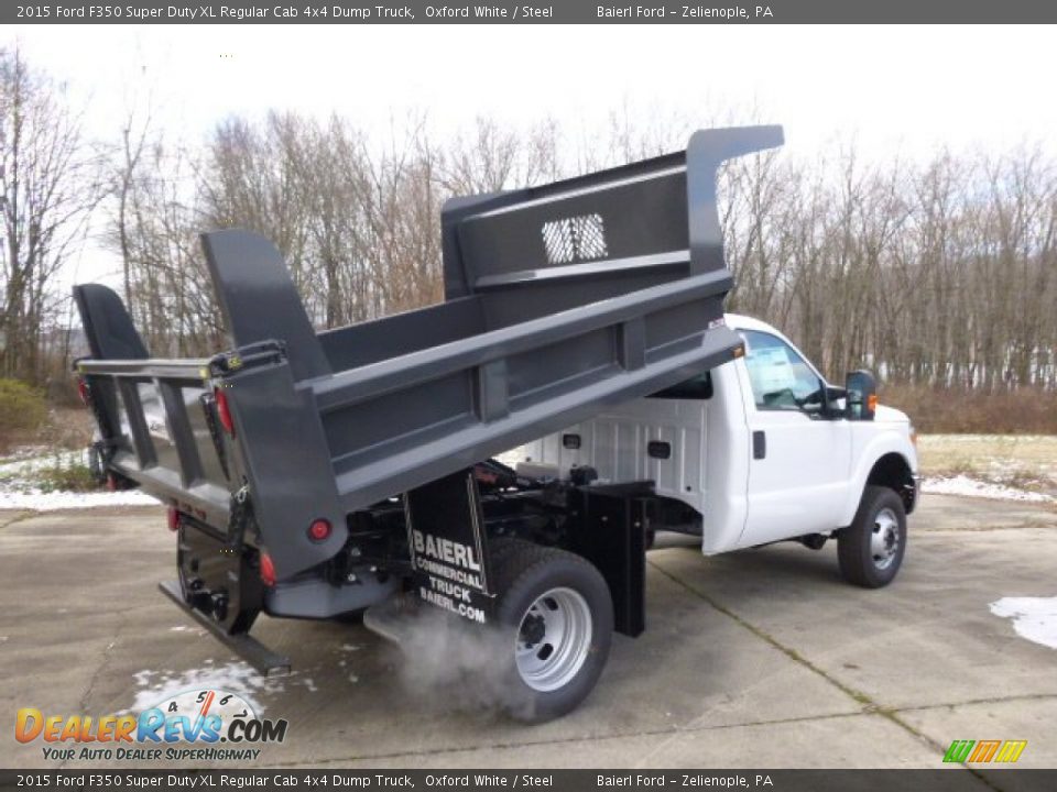 2015 Ford F350 Super Duty XL Regular Cab 4x4 Dump Truck Oxford White / Steel Photo #6