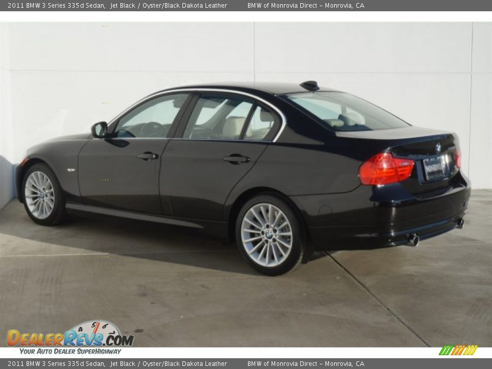 2011 BMW 3 Series 335d Sedan Jet Black / Oyster/Black Dakota Leather Photo #3