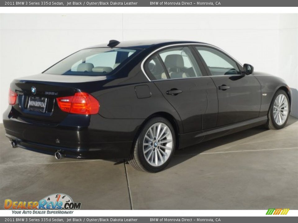 2011 BMW 3 Series 335d Sedan Jet Black / Oyster/Black Dakota Leather Photo #4