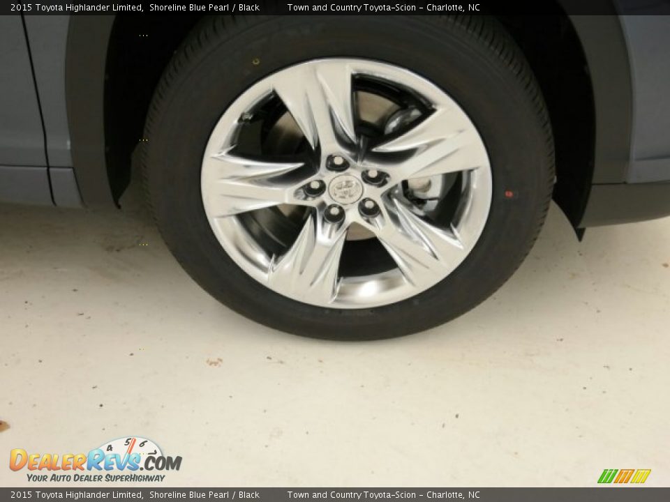 2015 Toyota Highlander Limited Shoreline Blue Pearl / Black Photo #3