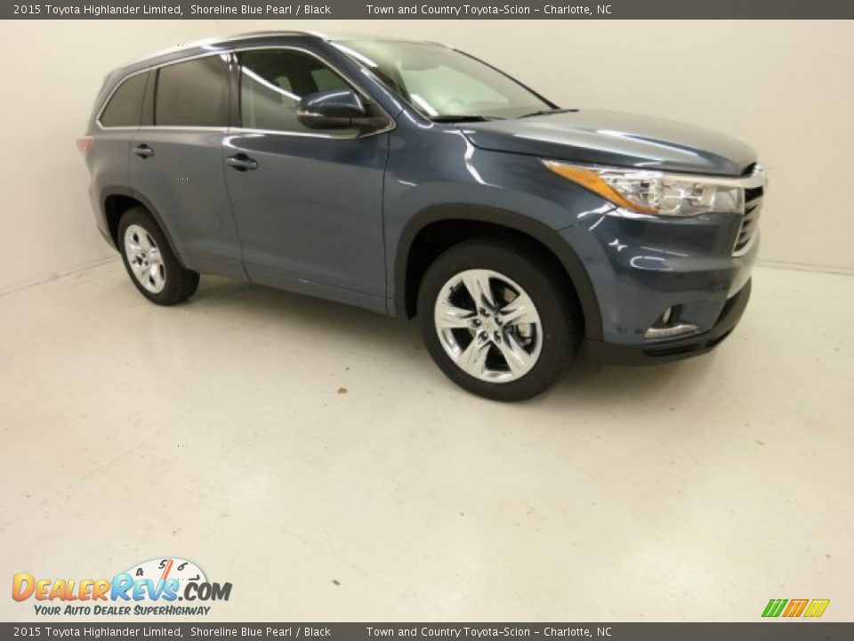 2015 Toyota Highlander Limited Shoreline Blue Pearl / Black Photo #4